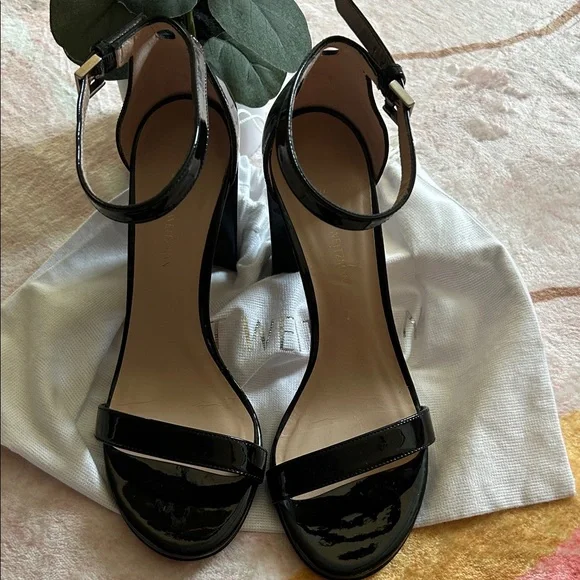 NWOT Stuart Weitzman Babette 85 Black Patent Leather Heels with dustbag - Picture 4 of 9